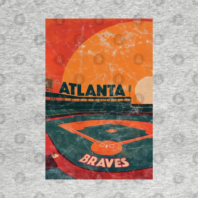 Midcentury Atlanta Braves Stadium by Rad Love